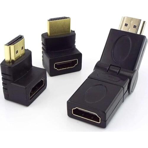 HDMI Connector Male To Female Converter Coupler Mini Micro Adapter Extender Cable Laptop 4K HDTV 90 180 270 360 Degree 300pcs