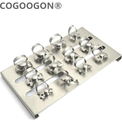 12pcs/lot Dental Oral Care Clip Rubber Dam Holder Dental Rubber Dam Clamp Clip Stainless steel Dental Tool Instrument