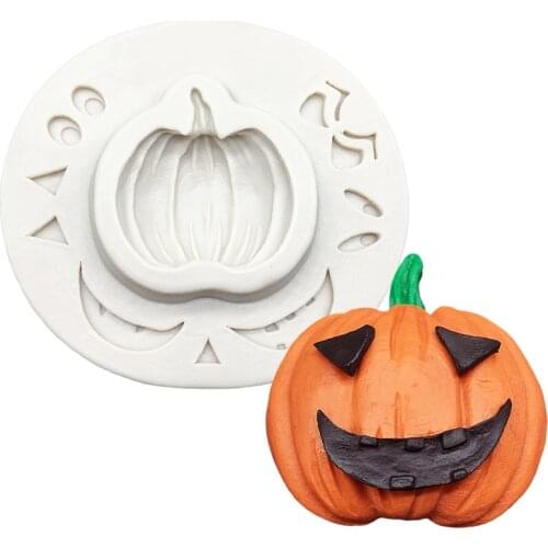 Halloween Jack-O'-Lantern Silicone Sugarcraft Mold Resin Tools Cupcake Baking Mould Fondant Cake Decorating Tools