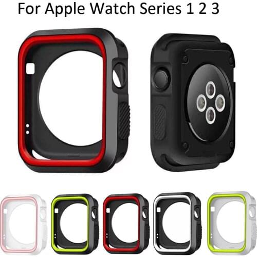 Watch Frame Silicone Case For Apple Watch 42mm 38mm iWatch 3 2 1 Protective Cover Full Protection Shell