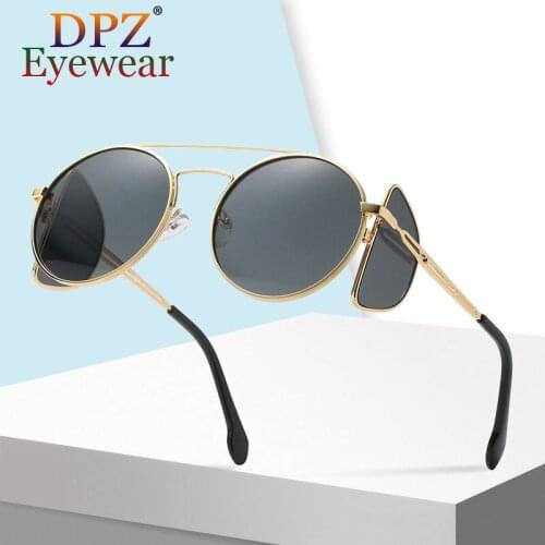 2021 New luxury brand fashion woman retro aviation sunglasses mens personality style four-lens sunglasses UV400 Oculos De Sol