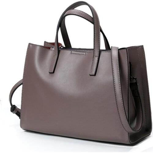 10 Color Tote Bag Genuine Leather Bag Female Handbag Women Leather Handbags Shoulder Bags For Women 2018 bolsa feminina