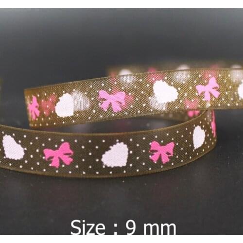 [Uber ribbon] 10Y 3/8"(9mm) Fancy Organza Bow Ribbon Hair Bow DIY Gift Packing Tape