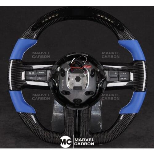 LED Performance Steering Wheel Display Compatible Mustang + 100% Real Carbon Fiber