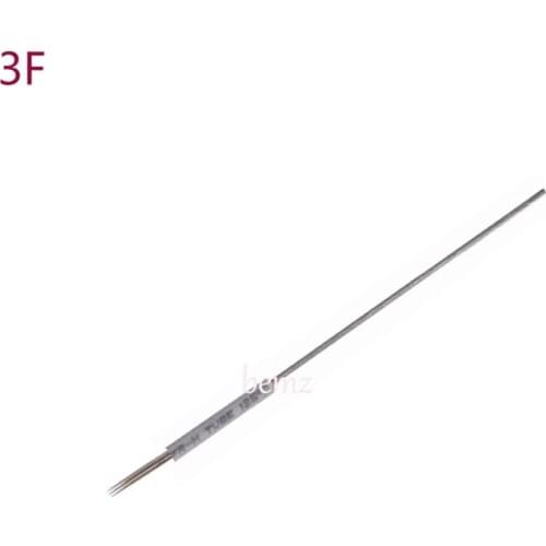 100 Pieces Per Lot 3 Flat Sterilized Stainless Steel Tattoo Needles Permanent Makeup Needles For Eyebrow Lip Makeup Top Quality