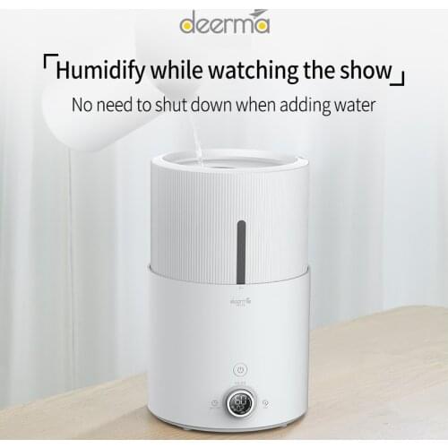 Deerma 5L Humidifier SJS200 Digital Display Touch Screen Air Diffuser With Timing Aromatherapy Machine Multiple Filter For Home