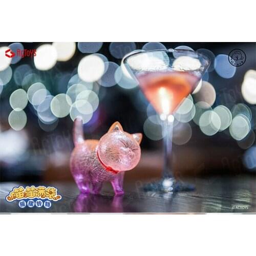 Blind box genuine meow meow full bag swing bell transparent colorful fantasy creation hand office doll toy desktop decoration