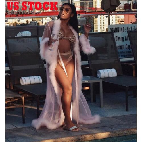 Womens Dress Solid Ruffle Long Bath Robe Gown Babydoll Nightwear Sleepwear Christmas Free Size