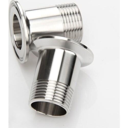 1/2 3/4 DN25/32/40/50 Stainless Steel 304 Sanitary Male Threaded Ferrule OD 50.5/64/77mm Pipe Fitting fit 1.5" 2" 2.5"Tri Clamp