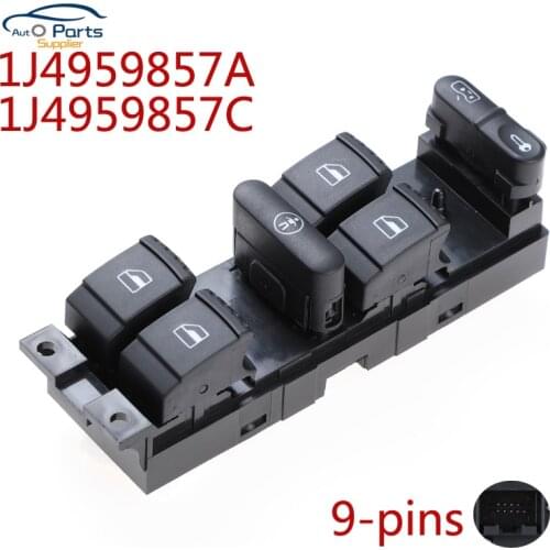 1J4959857A 1J4959857C For Volkswagen Golf J etta Bora Passat B5 Seat Leon Toledo 1999-2006 Window Master Switch Button Car