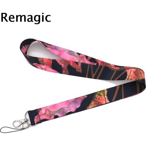 20pcs Red flowers 90s animal meme kids couple funny Neck Strap Lanyards ID badge card holder keychain Mobile Phone Strap Gifts