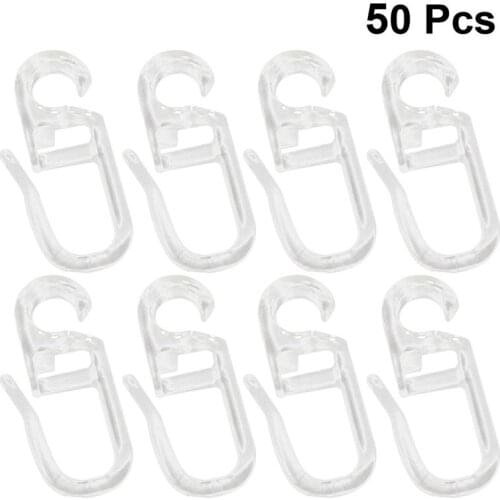 50pcs Bed Curtain Special Hook Accessories Curtain Hanging Ring Curtain Roll Universal Curtain Sliding Curtain Hooks for Home