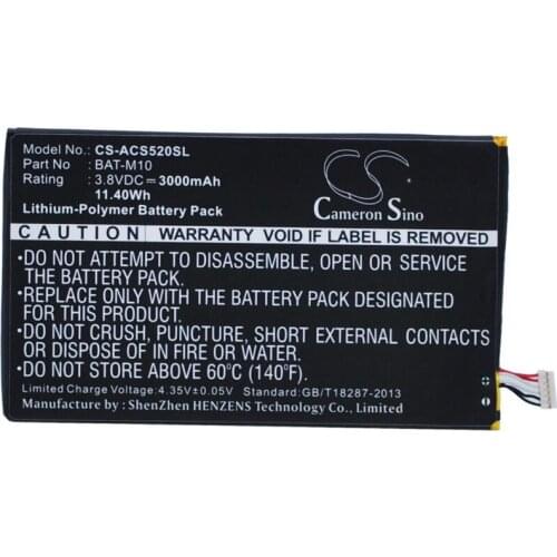 Sameron Sino 3000mah battery for ACER Liquid Jade S2 S520 S58A 1CP415793L1 1S1P BAT-M10 KT.0010S.007 batteries