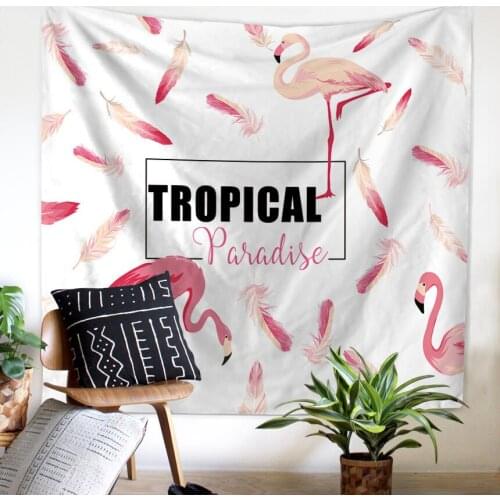 Flamingos and ParrotTapestry 150*130cm and 200*150cm Cover Beach Towel Throw Blanket Picnic Yoga Mat Home Decoration Textiles