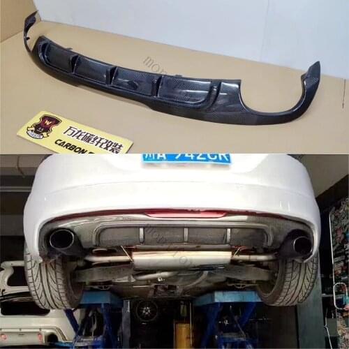 Carbon Fiber Rear Bumper Diffuser Lip for Audi TTS 2008 - 2014 TT 2013 2014 Car Rear Bumper Diffuser Lip Spoiler Protector FRP