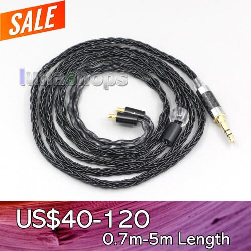 LN006460 2.5mm 3.5mm XLR Balanced 8 Core OCC Silver Mixed Headphone Cable For Sennheiser IE400 IE500 Pro