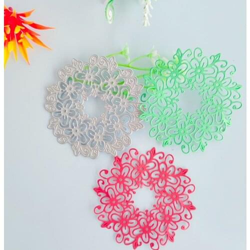 Wreath pattern Decoration Metal Mould DIY scrapbook Photo album embossed Card knife cutting Die