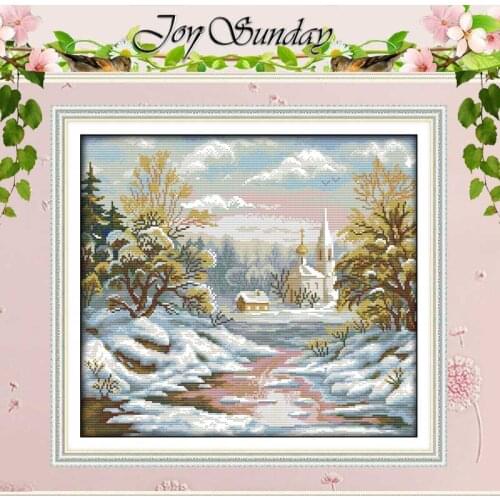 The Early Frost Pattern Counted Cross Stitch 11CT 14CT Cross Stitch Set Wholesale Scenery Cross-stitch Kit Embroidery Needlework