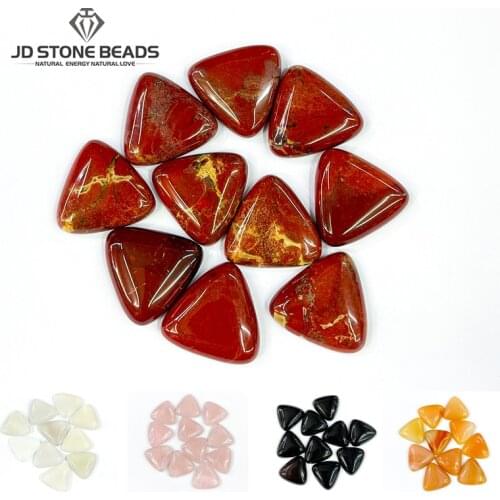 1pc Wholesale Natural Gem Stone Cabochon Flat Triangle-Shape Agate Quartz Turquoise Cabochon Cameo For Diy Jewelry Making