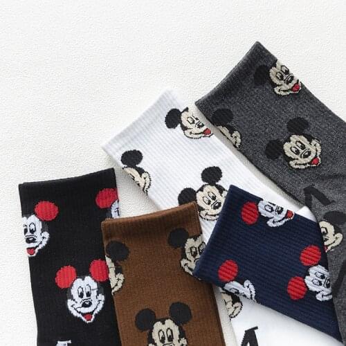 Korean women socks cute cartoon mouse socks fashion interesting happy novel autumn and winter women socks calcetines mujer