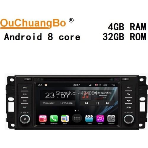 Ouchuangbo auto headunit S300 platform android 9.0 for Chrysler Sebring Dodge Jeep support mirror link Wifi USB AUX SWC video