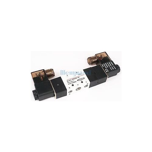 AC220V Air Pneumatic Solenoid Valve 3 position 5 way BSPT1/4" Central Exhaust Type 4V230E-08