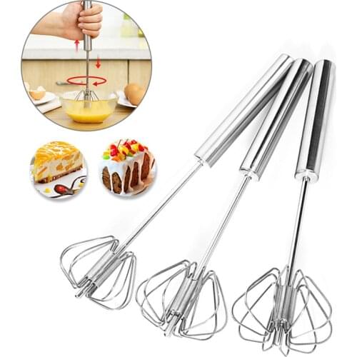 Stainless Steel Semi Automatic Egg Beater Egg Whisk Manual Hand Mixer Self Turning Egg Stirrer Kitchen Accessories Egg Tools