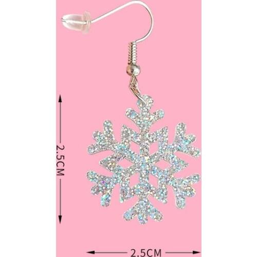 Christmas hat Christmas tree gingerbread man small snowflake earrings Christmas ornaments