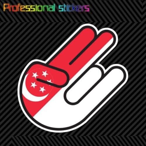 Singaporean Shocker Sticker Die Cut Decal Self Adhesive Vinyl Singapore SGP SG Stickers for Motos, Cars, Laptops, Phone