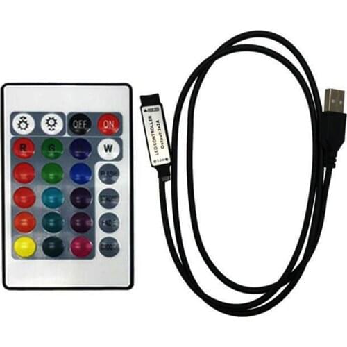 24 Key USB RGB LED Controller 5V-24V IR Remote RGB LED Remote Control 4 Pin Apply to 2835 5050 3528 RGB Strip Light
