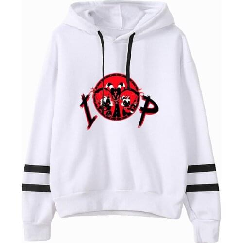 Helluva Boss Hoodie Women Pocketless Sleeve Sweatshirt Harajuku Streetwear 2021 American Fashion Girl Hip Hop Y2K Anime Clothing