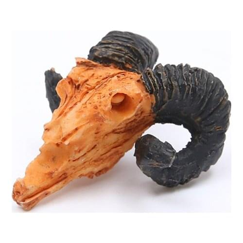 Aquarium Decoration Environments Cave Fish Tank Resin Artificial Sheep Skull Skeleton Decoration Aquarium Ornaments Landscaping