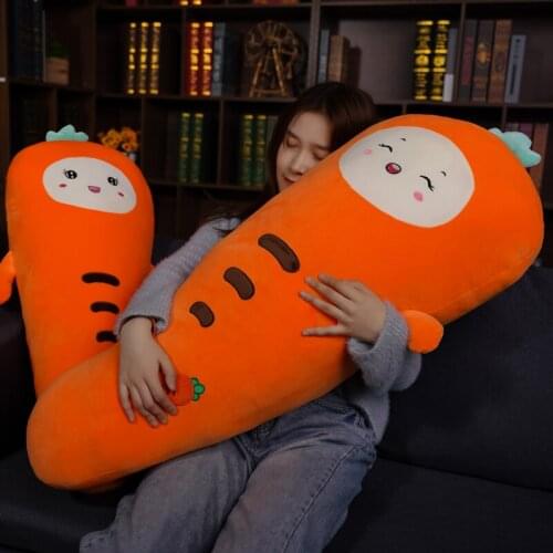 1pc 70-130cm Cartoon Carrot Plush Toy Cute Simulation Vegetable Carrot Pillow Dolls Stuffed Soft Cushion Toys for Children Gift