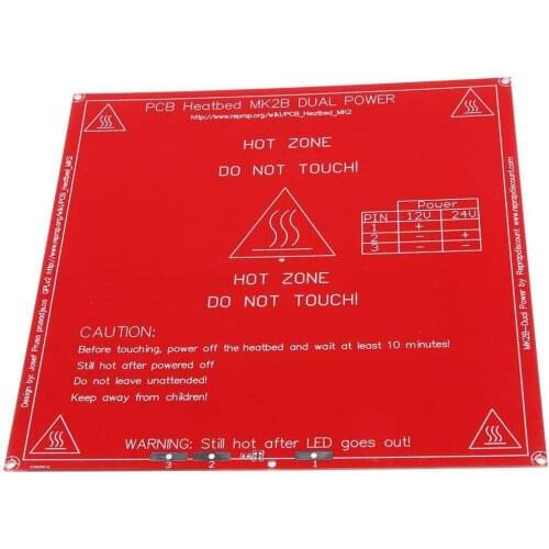 12V For 3D Printer PCB Heatbed MK2B Heat Bed Red Hot Plate For RepRap