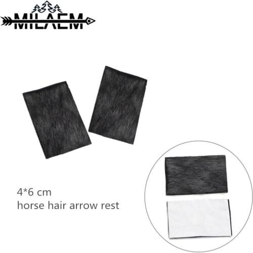 2 pcs Archery 4*3 cm Arrow Rest Black Horse Hair Material Arrow Stand Recurve Bow Hunting Shooting Outdoor Sports Accessories