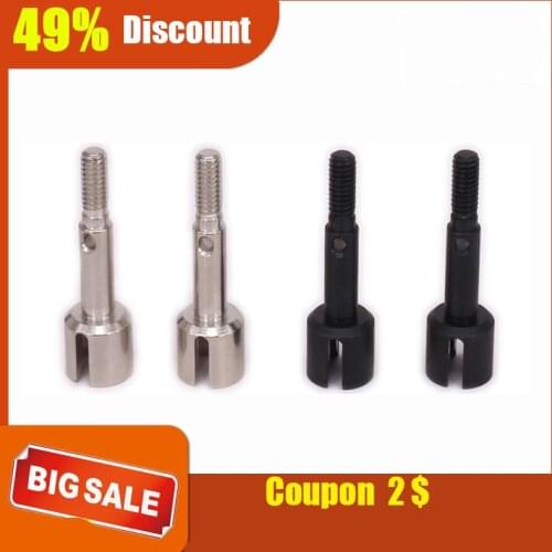 2PCS RCAWD Wheel Axle Shaft For Rc Car 1/10 Hpi Rs4 Dog Bone Universal Joint Shaft #45 Stainless Silver Iron Black Steel 116034