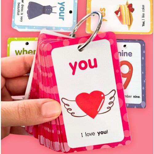 220 English Sight Words Flash Card Kids Learning Educational Flashcards for Children Memory Games Classroom Supplies