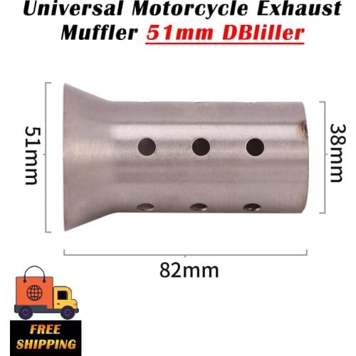 51mm DB Killer Universal Motorcycle Yoshimura Exhaust Flow Silencer Noise Sound Eliminator Moto Escape Muffler Mivv Slip On