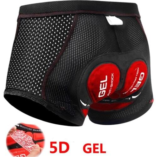 5D Gel Padded Cycling Shorts Shockproof MTB Bicycle Shorts Pants Breathable Mountain Road Bike Underwear Shorts For Man Women