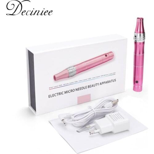 Micro Tiny Needles Stimulate Skin Tightening Remove Scar Reduce Skin Wrinkles Scar Stretch Marks Removal Pink Device Derma Pen
