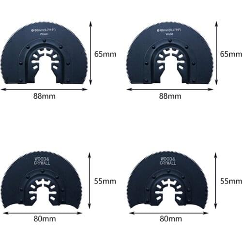 80mm/88mm Quick Release Wood Cutter Quick Change Oscillating Multi Tool Saw Blade for Renovator Power Tool Black Decker Dewalt