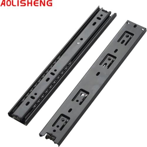 Drawer Slide Rail 4-24 Inch Ball Bearing Three Fold Full Extended Furniture Hardware