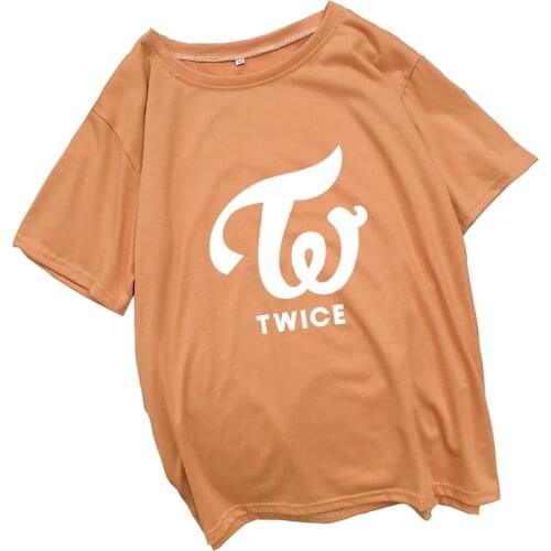Harajuku TWICE Letter Print T Shirt Women Korean Kpop Tumblr Female T-shirt Fashion Streetwear Casual Loose Tops Tee Shirt Femme