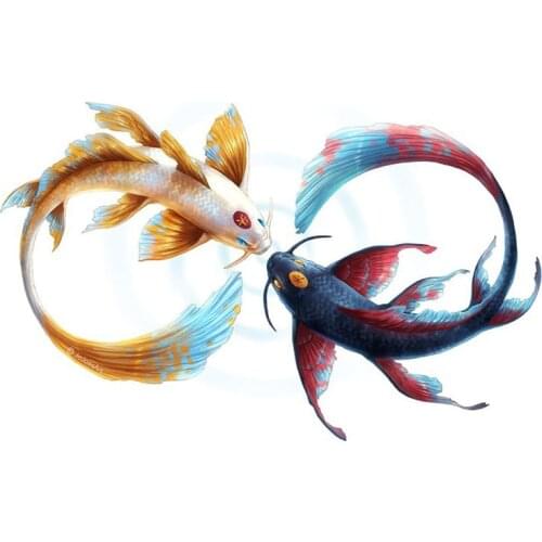 Yin Yang Fish Diamond Painting Handmade Koi Fish Animal Molding Symbol Wall Decoration DIY Hobby Gift