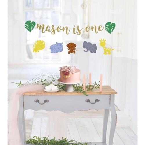 Personalised Happy 1st birthday banner, custom banner is one, first birthday banner, birthday decor, gold happy birthday banner