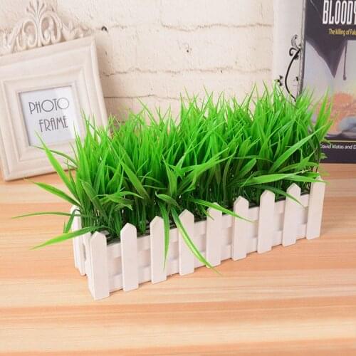 Artificial Plant Green Grass Decor Flower Bonsai Simulation Green Plant Fake Flower Potted For Wedding Home Garden Decor Bonsai