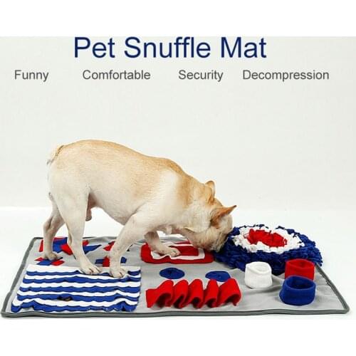 Pet Dog Sniffing Mat Find Food Training Blanket Interactive Play Toys Dog Mat for Relieve Stress Puzzle Feeding Pad Dog Puzzle
