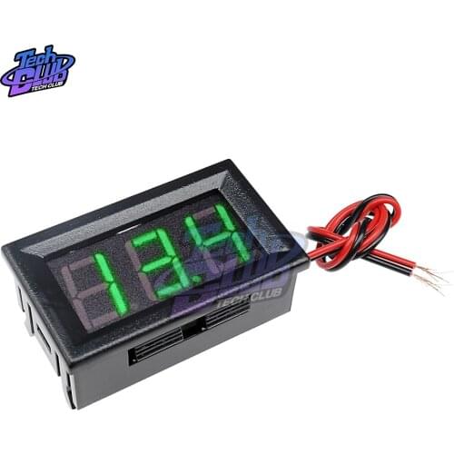 0.56 Inch DC 4.5V 30V Mini Green LED Display Panel Voltage Meter Voltmeter Home Use Voltage 3 Three Digital 2 Wires