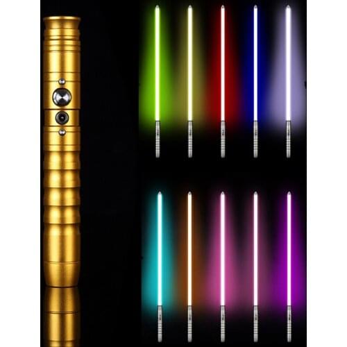 Force Heavy Dueling LED Luminous Laser Sword Stick Lightsaber Weapon Fighting Metal Handle Sound Effect Outdoor Wars Knife Toys