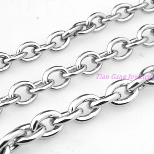 7"-40" Huge Heavy Jewelry Men 316L Stainless Steel Silver Color Rolo Link Chain Necklace High Quality 11/13/15mm